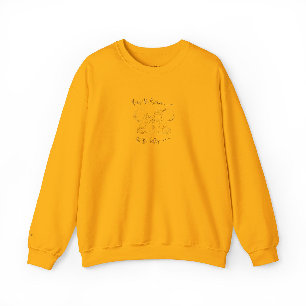 Minimalist Embroidered Graphic Vintage Crest Crewneck Sweatshirt | Tea's The Season