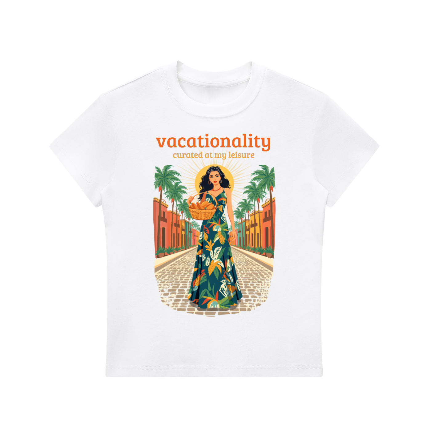Caribbean Vacation Sunshine Radiance Woman Graphic T-Shirt